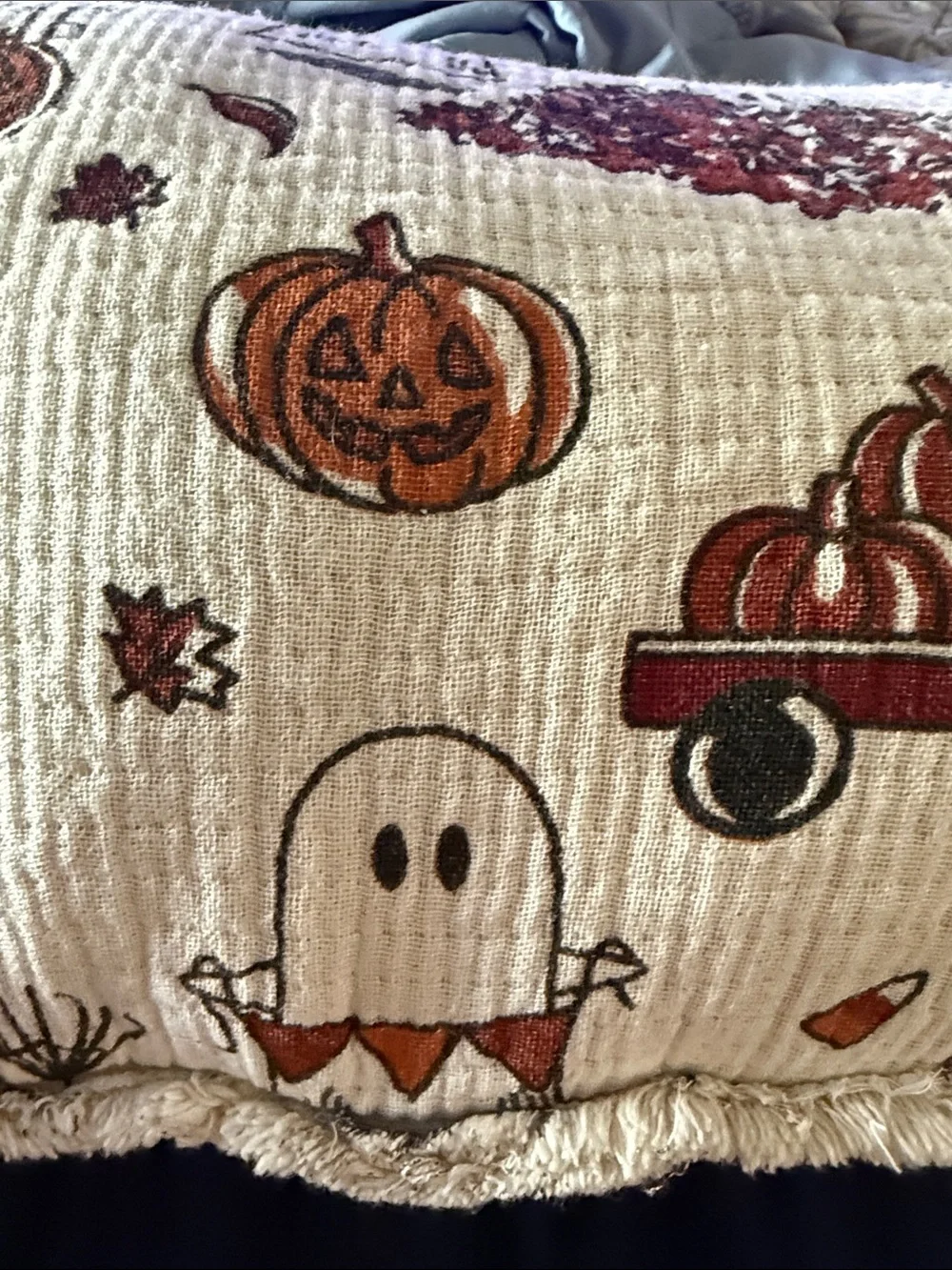 Isaac Mizrahi ghost Halloween Pumpkin & Ghost Decorative Pillow